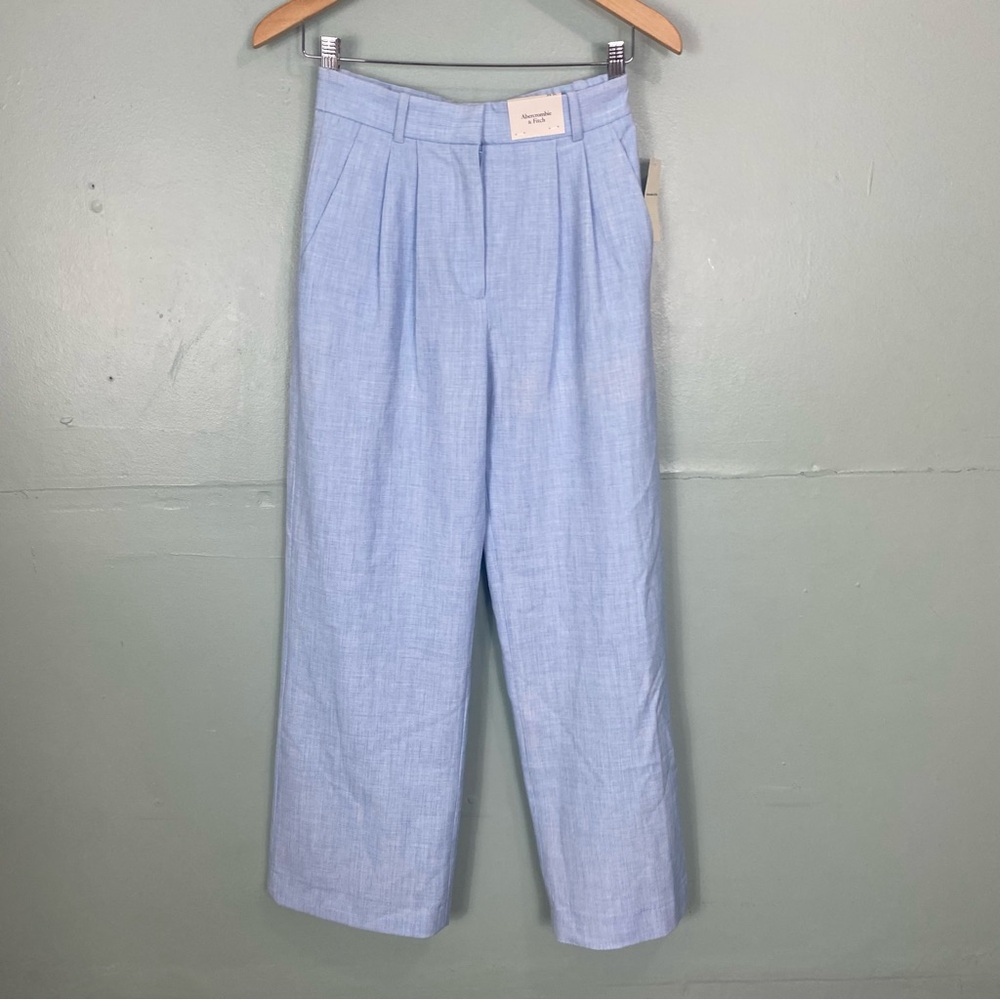 Abercrombie & Fitch Sloane Pleated High Rise Wide Leg Trouser Pant‎ 25 0 Short